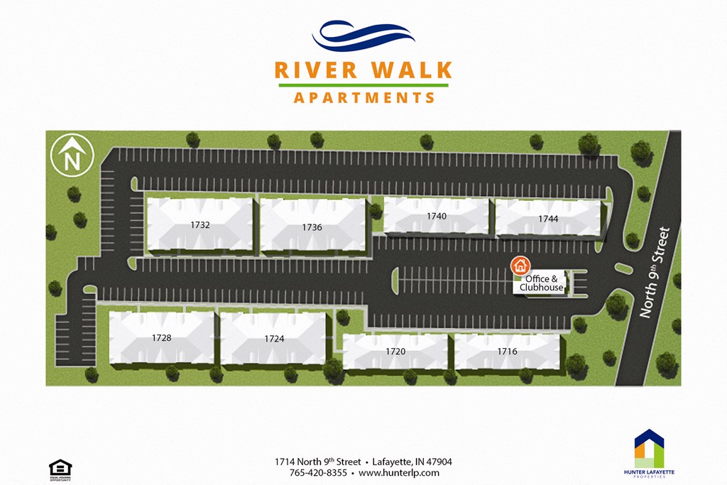 the site plan of river walk apartments