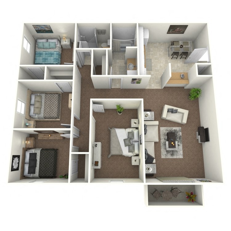 4 Bed 2 Bath Apartment