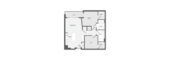 1 Bed2 Bath Den-1.5D