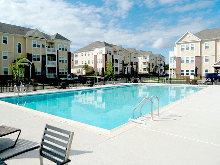 the swimming pool at the apartments for rent