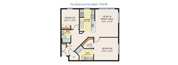2 Bed 1 Bath