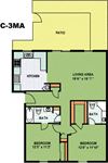 Two Bedroom Two Bathroom (C3MA)