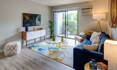 Living Space and Patio View - The Clayson