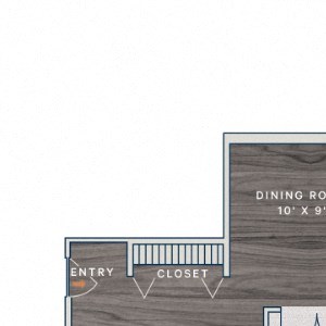 1 Bed 1 Bath A2 Floor Plan 1 Bed 1 Bath A2 Floor Plan at The Clayson, Illinois