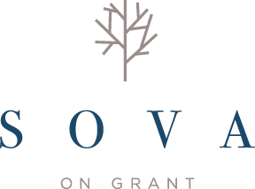 SOVA Logo SOVA logo for apartments in denver