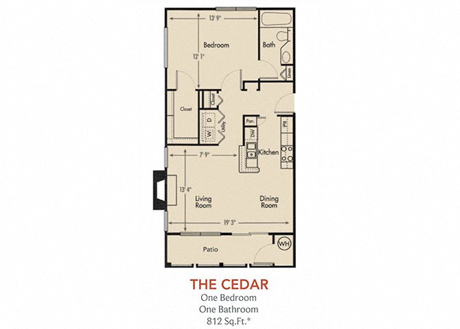Cedar Floor Plan at Arbors Harbor Town, Tennessee