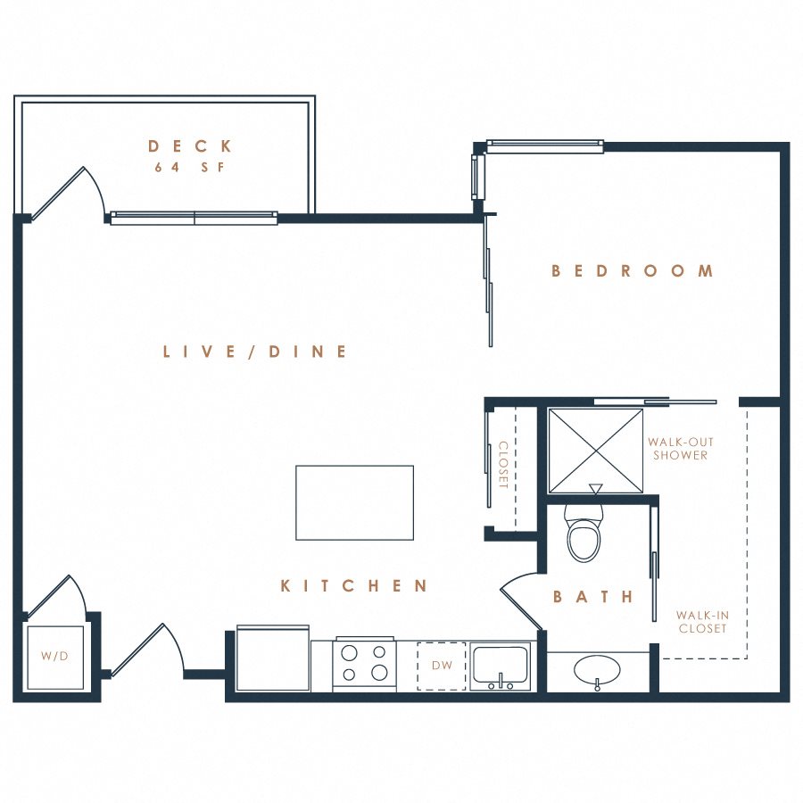 1x1 with Balcony 1F Floor Plan 8
