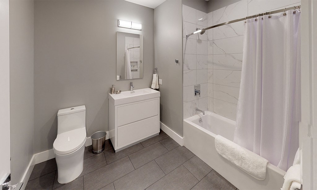 Grand Street Lofts apartments in Mamaroneck Updated Bathroom