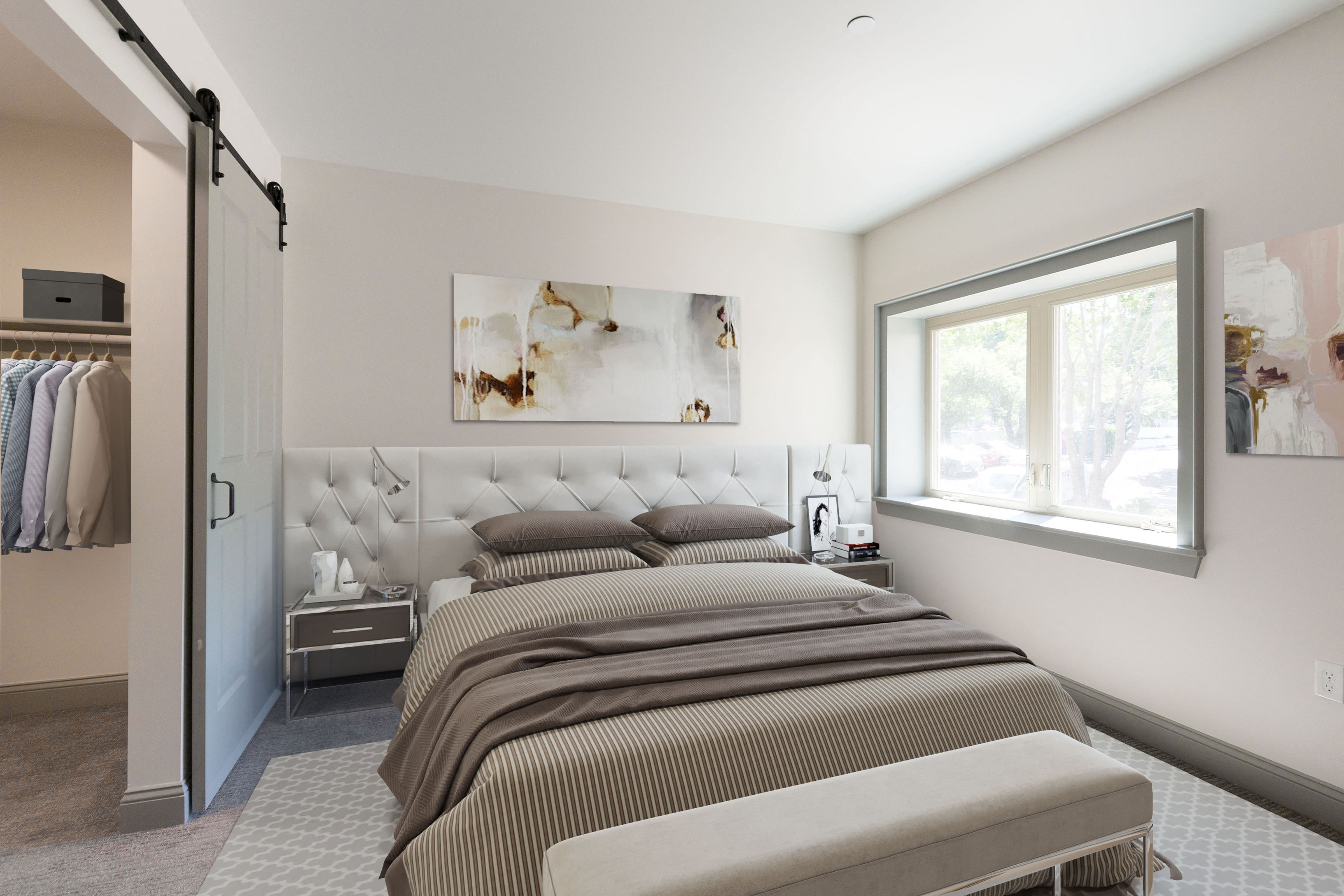 Beautiful Bright Bedroom With Wide Windows at 735 Truman, Hyde Park, 02136