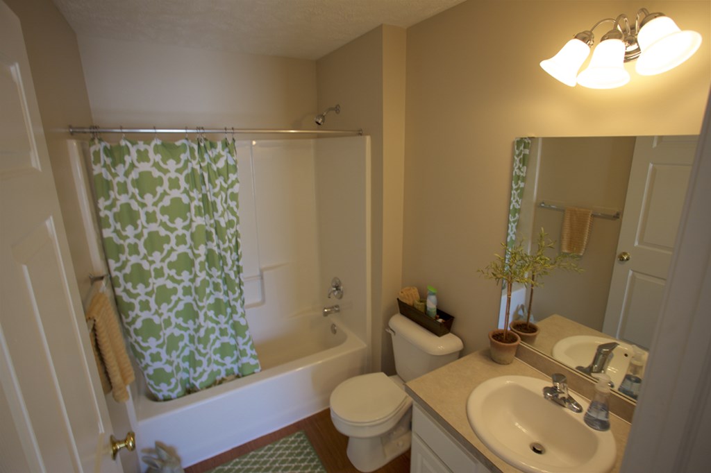 a bathroom with a shower and a sink and a toilet