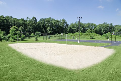 a baseball diamond in the middle of a grass field