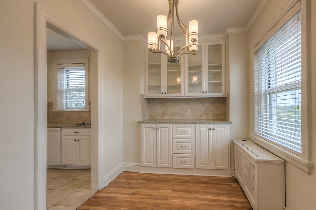 Butler's pantry in dining area