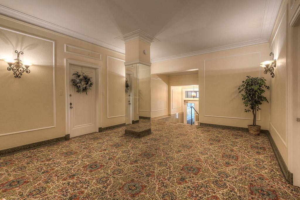 Historic Lobby with vintage style carpet