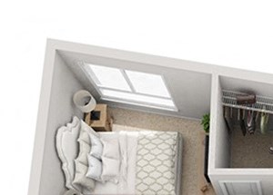 Baseline 158 2D floor plan A4 1 bedroom