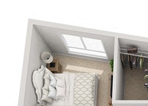 Baseline 158 2D floor plan A7 1 bedroom