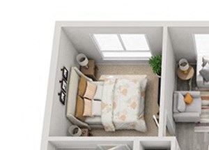 Baseline 158 2D floor plan B1 2 bedroom