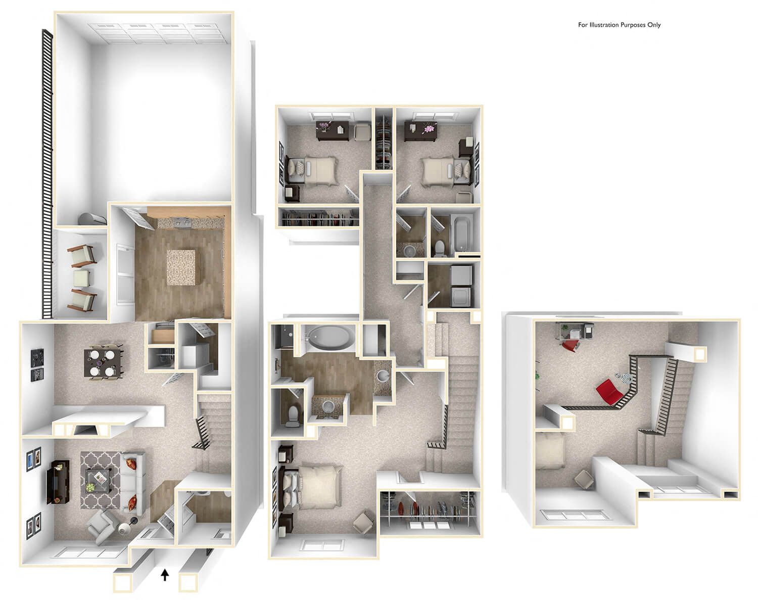 Appaloosa 3x2.5 Floor Plan at Caviata at Kiley Ranch, Sparks, NV