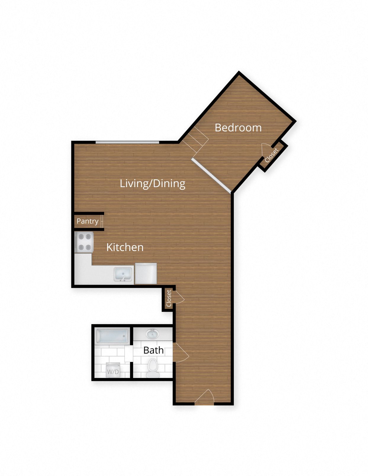 One Bedroom in Crystal City Lenox Club Apartments  at Lenox Club, Arlington, VA