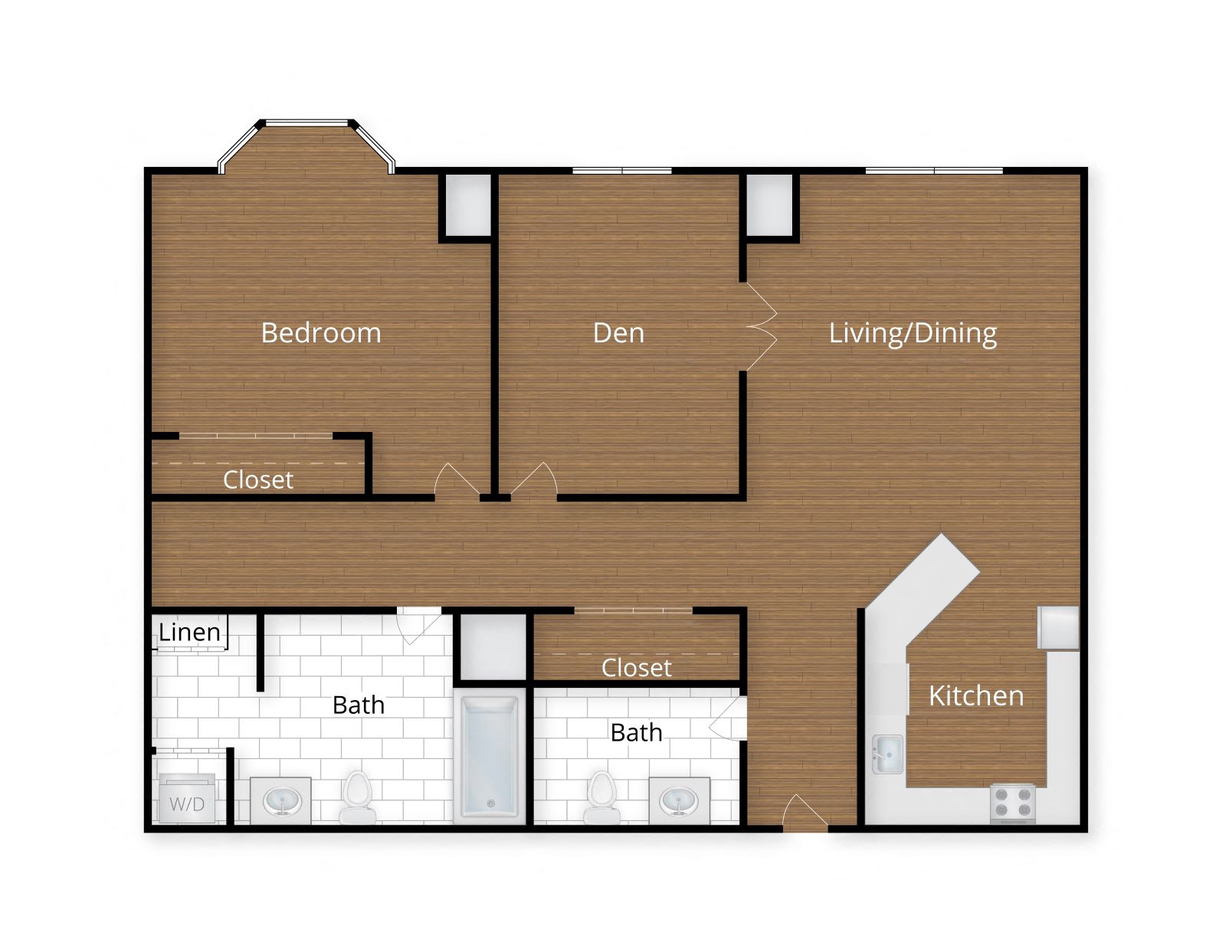 One Bedroom and Den Apartment in Downtown Silver Spring Maryland Lenox Park  at Lenox Park, Silver Spring, Maryland