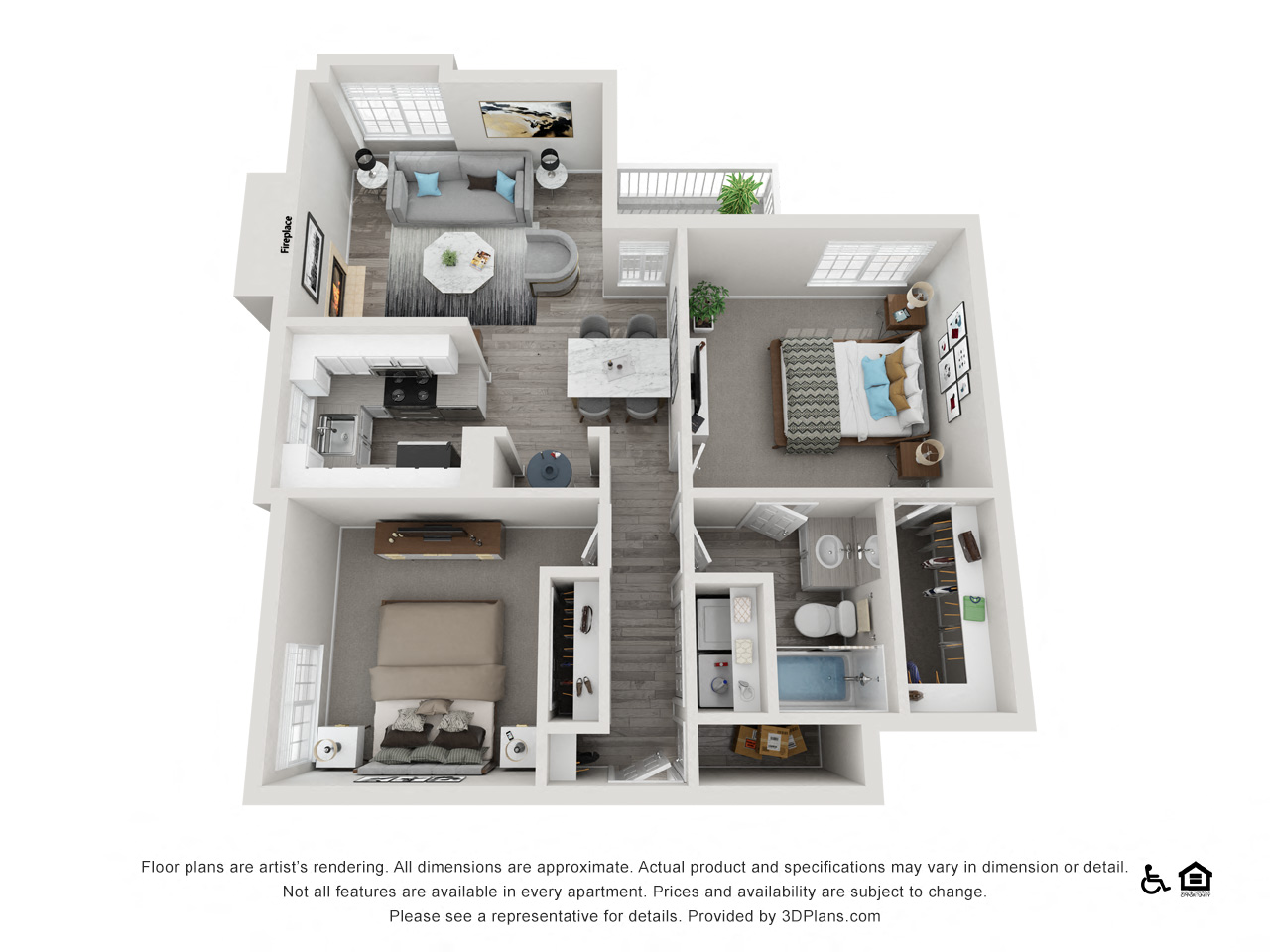 The Hamptons  Apartments The Hamilton Floorplan