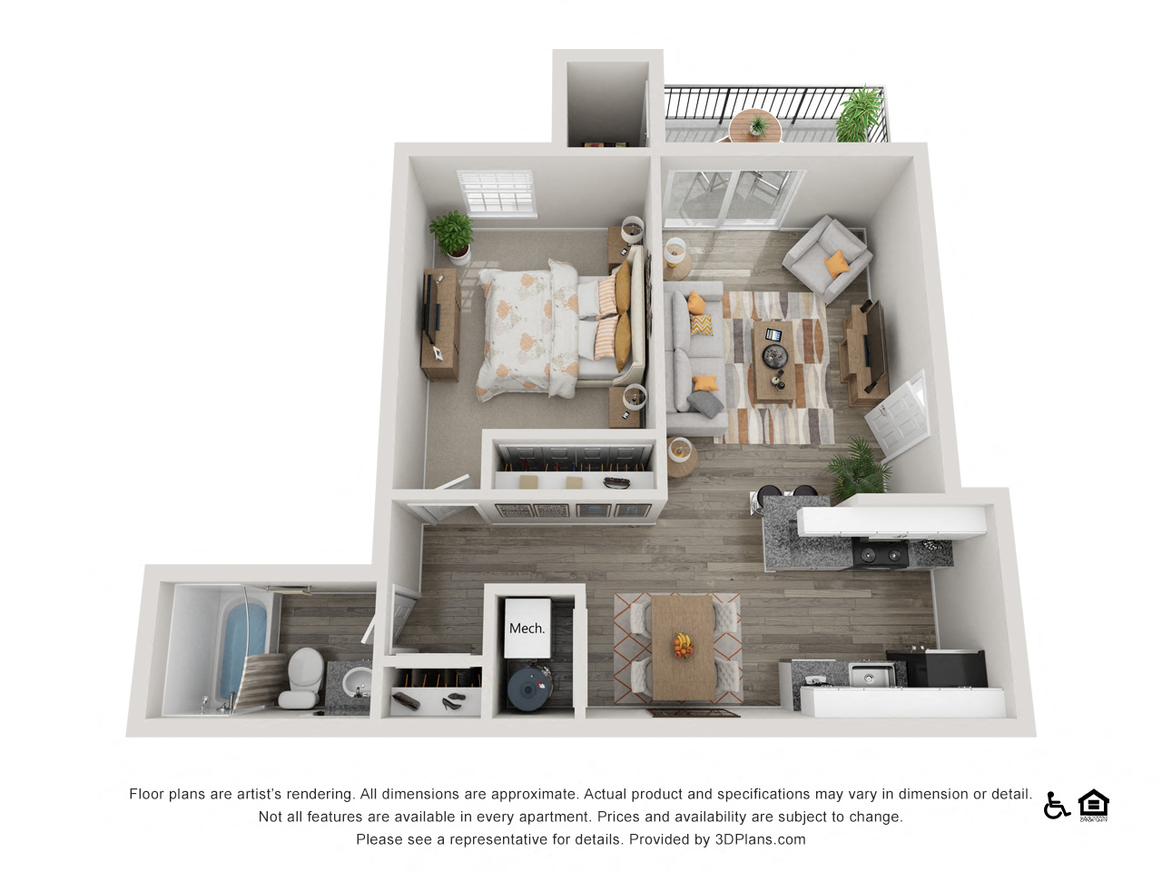 The Huntington Apartments The Hyannis Floorplan