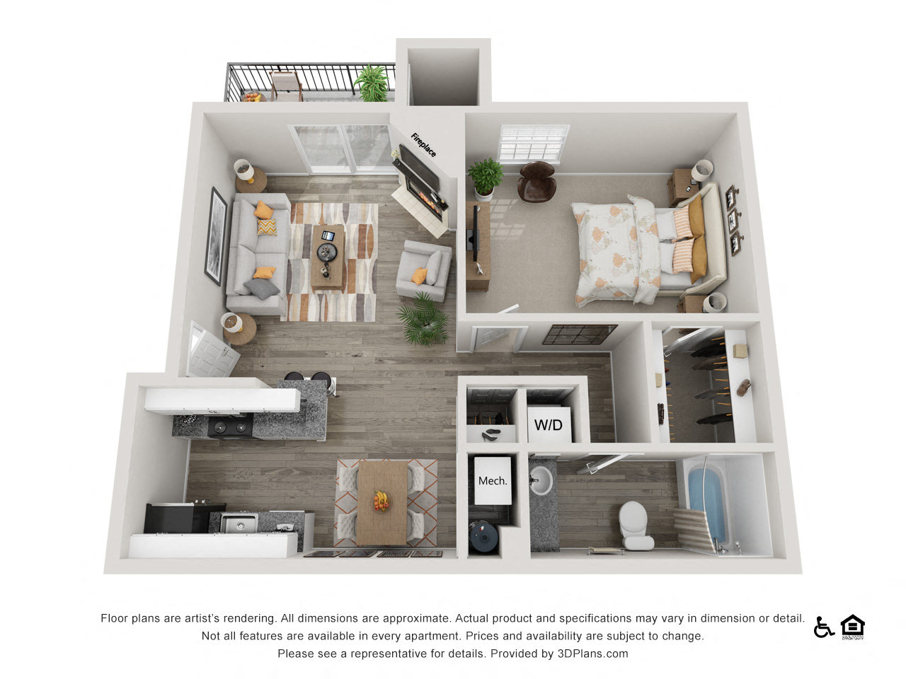 The Huntington Apartments The Cape Cod Floorplan