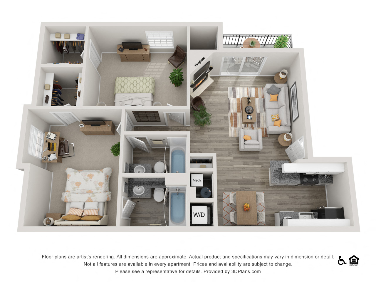 The Huntington Apartments The Nantucket Floorplan