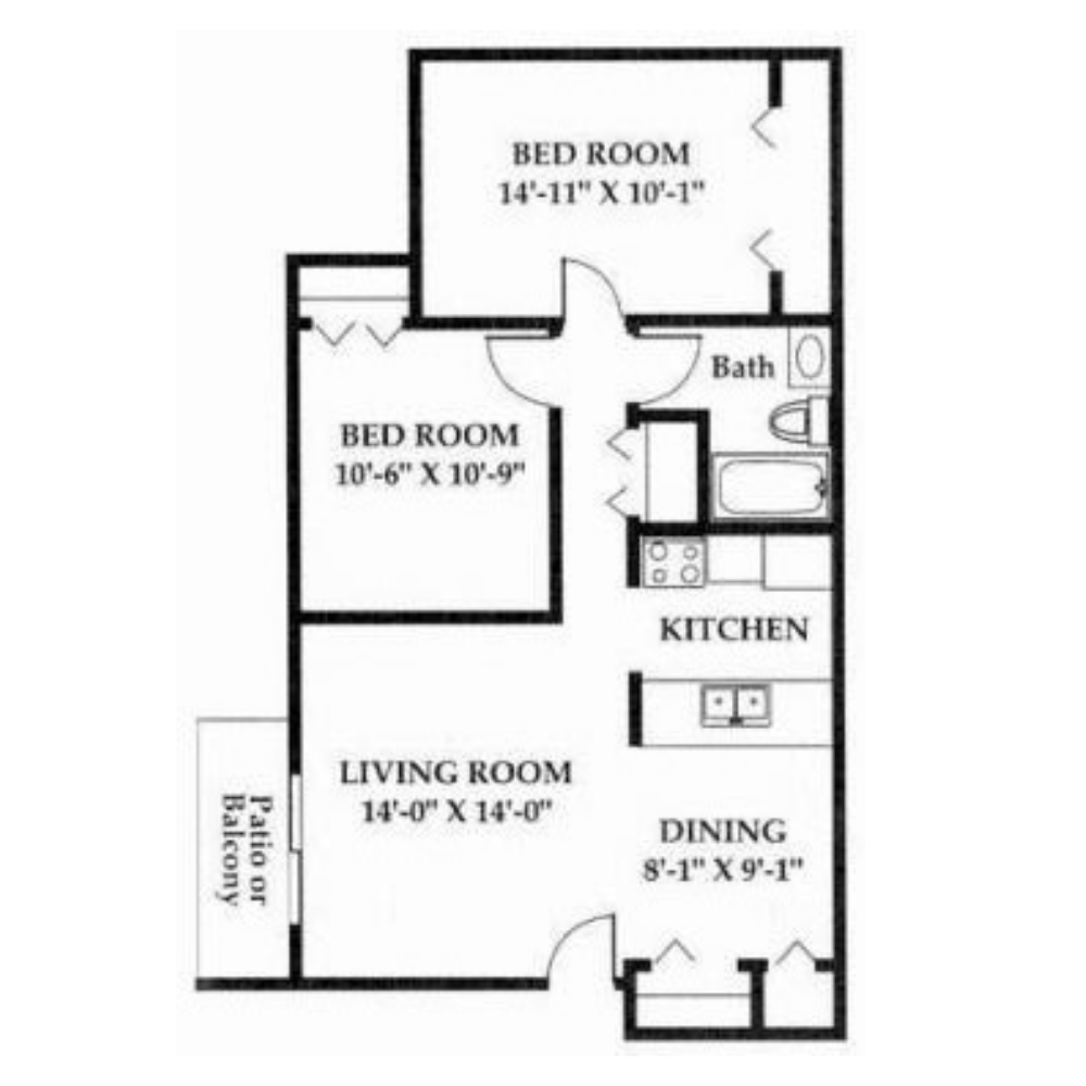 2 Bedroom Standard