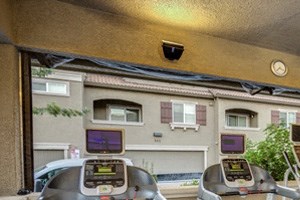 Roseville, CA Apartments for Rent - Adora Fitness Center with excercise bike, elliptical, free weights, and ellipticals