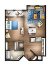 Floor plan Floor plan at The Saratoga Apartments, Washington, DC