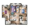 Floor plan Floor plan at The Saratoga Apartments, Washington, D.C.