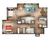 Floor plan Floor plan at The Saratoga Apartments, Washington, D.C., 20008