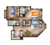 Floor plan Floor plan at The Saratoga Apartments, Washington, DC 20008