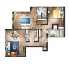 Floor plan Floor plan at The Saratoga Apartments, Washington, DC