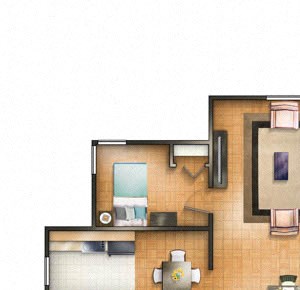 2 BR 05 Floor plan 2 BR 05 Floor plan at The Chesapeake, DC, 20008