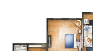 One BR 03 Floor plan One BR 03 Floor plan at The Chesapeake, Washington, DC 20008
