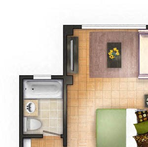 Studio 18 Floor plan Studio 18 Floor plan at The Chesapeake, Washington, DC 20008