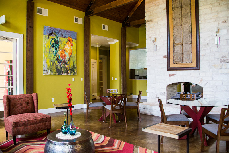 Brightly Decorated Leasing Office at Saddle Creek Apartments, Austin, 78748