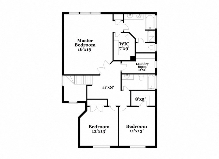 a floor plan of a house with a bedroom and a living room