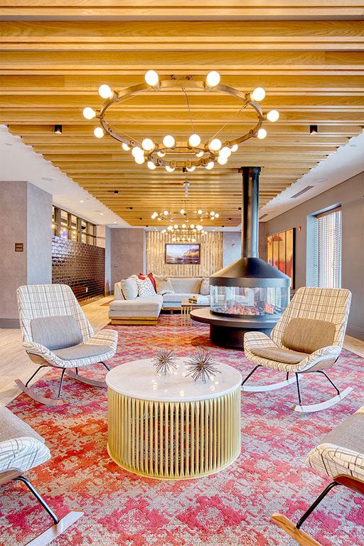 Posh Lounge Area In Clubhouse Posh Lounge Area In Clubhouse at One Harrison, Harrison, New Jersey - Photo Gallery