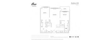 Residence B10 2 Bed 2 Bath Floor Plan at One Harrison, Harrison, NJ, 07029