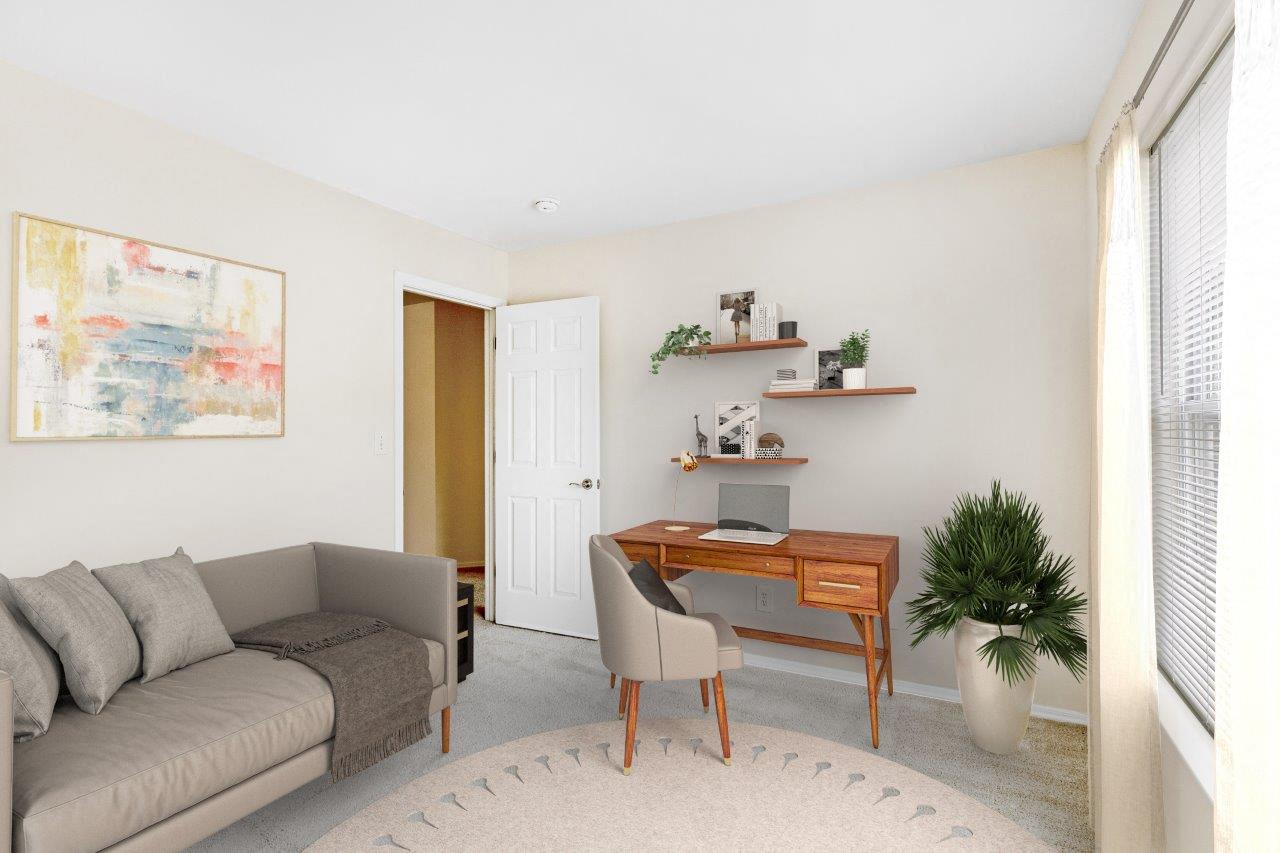 Digital staged Bedroom/Office at Mansions at Delmar, New York