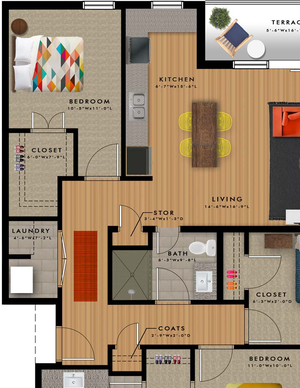 3 Bedrooms, 2 Bathrooms