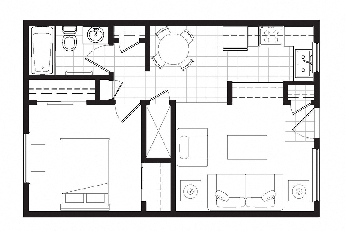 Casa Del Rey Norte & Sur 546sqft