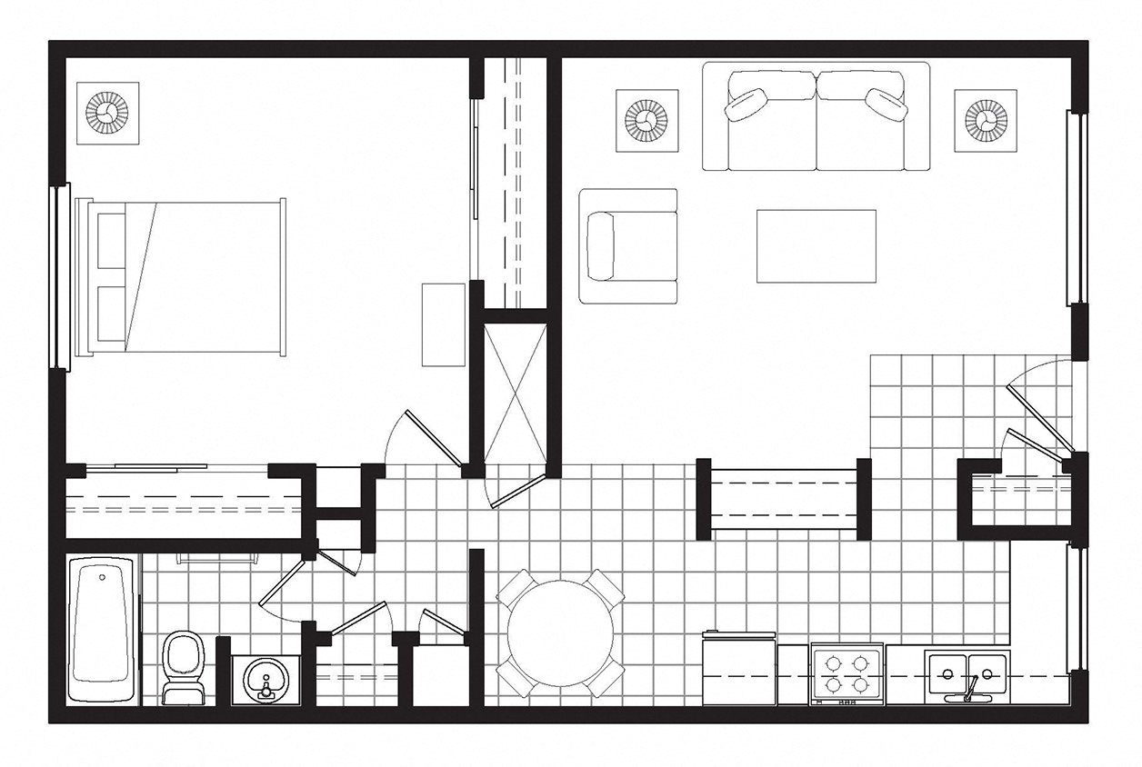 El Pueblo 1 & 2 695sqft