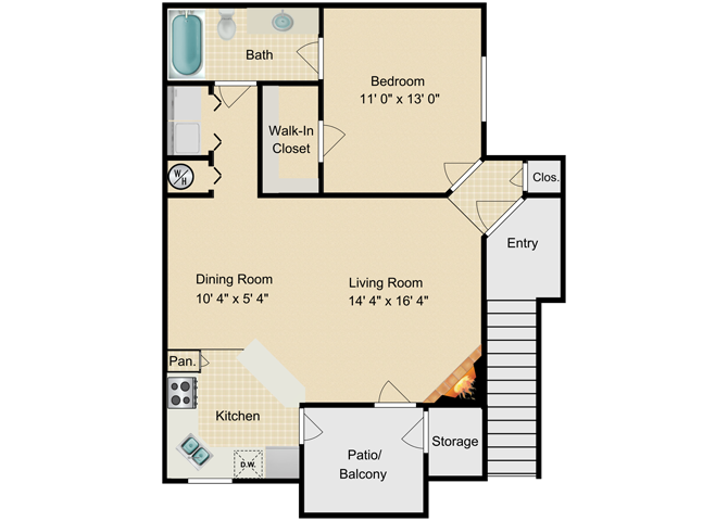 Barbados Floor Plan at Fourteen01, Orlando