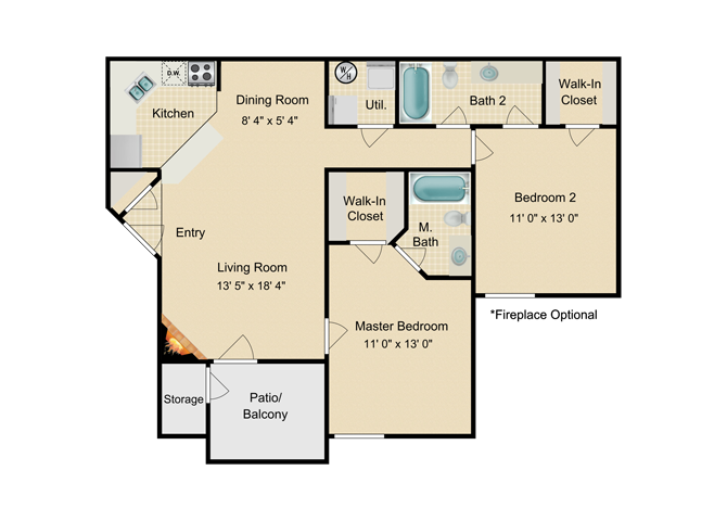 Bimini Floor Plan at Fourteen01, Florida