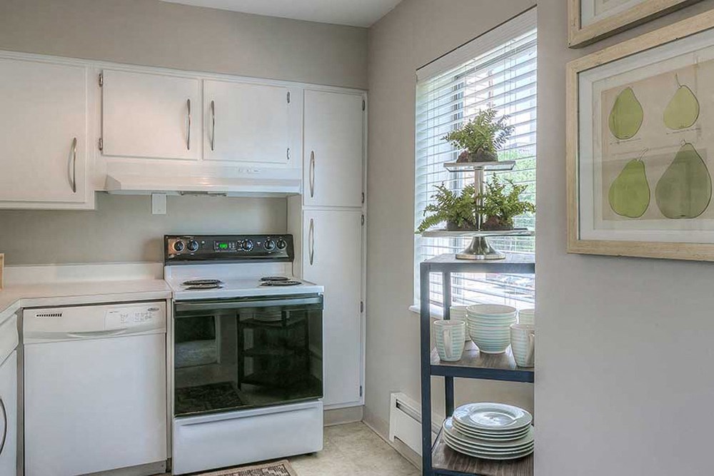 White Kitchens in Classic Units and Select Premium Units