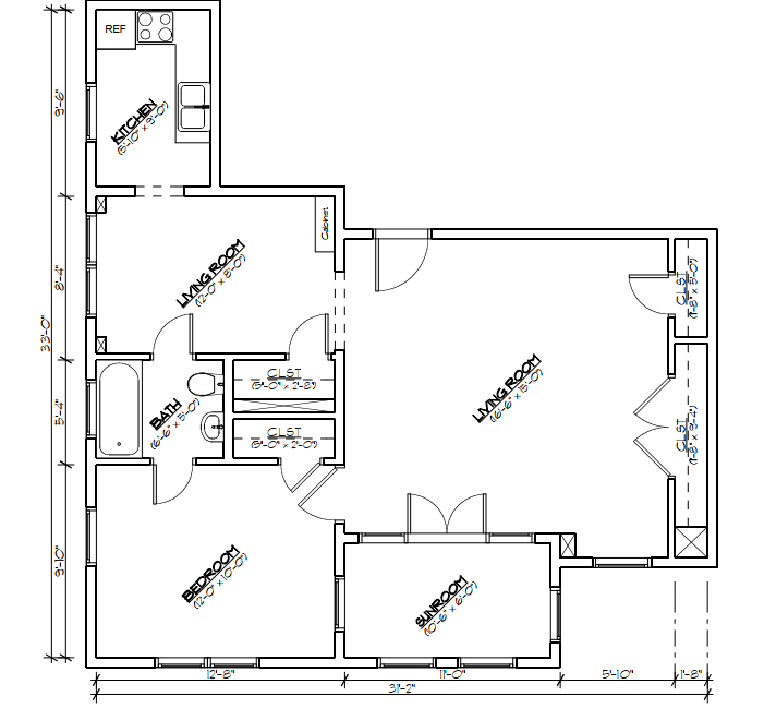 1 Bedroom, 1 Bathroom - 4