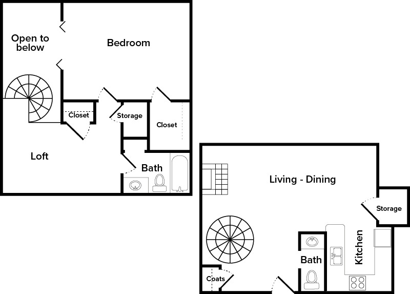 One Bedroom Townhome